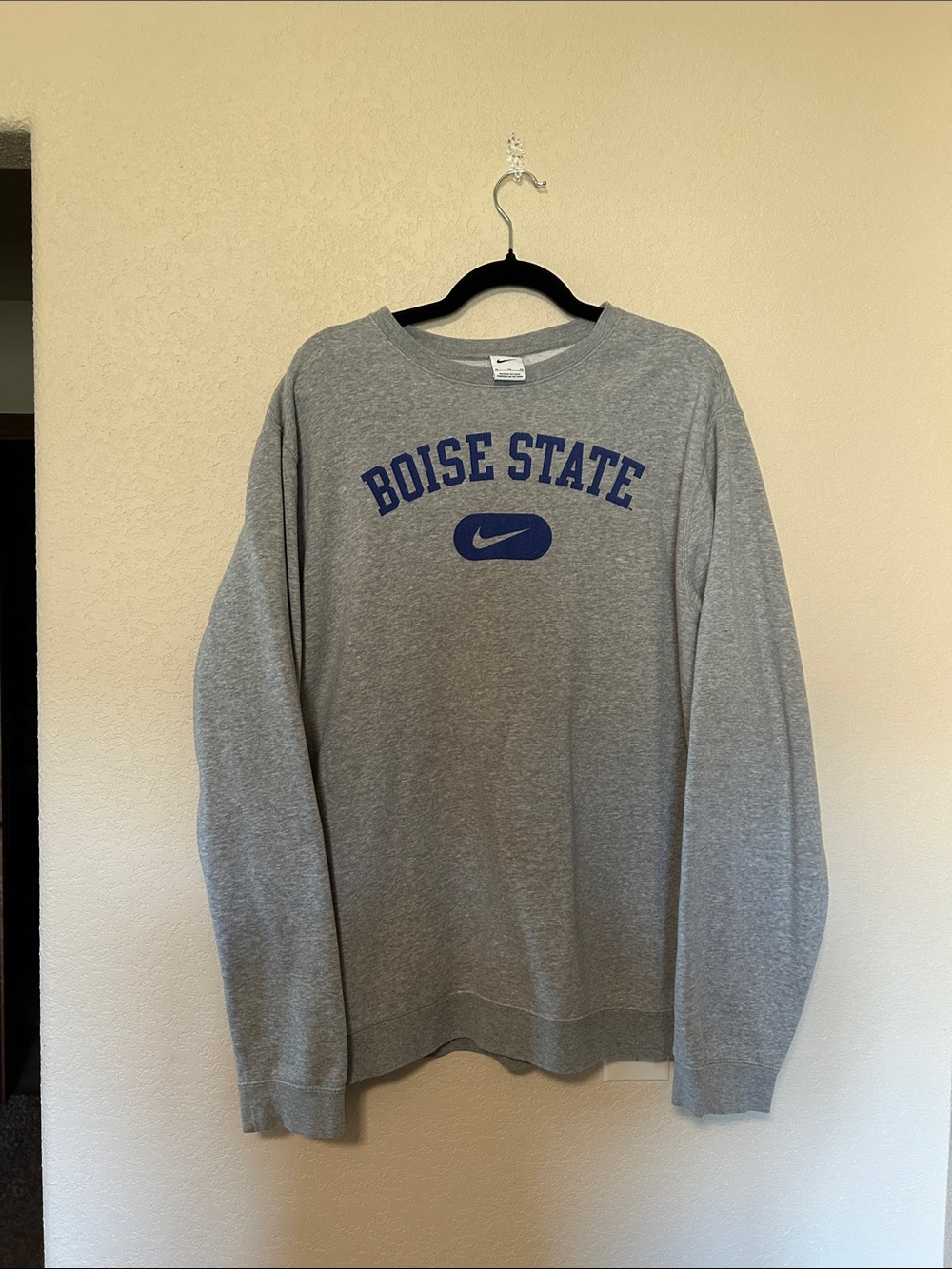 Nike Boise State Broncos Sweatshirt Gray XL | College Football Crewneck